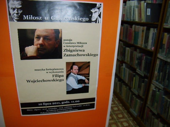 Plakat ''Miłosz u Gałczyńskiego''.
